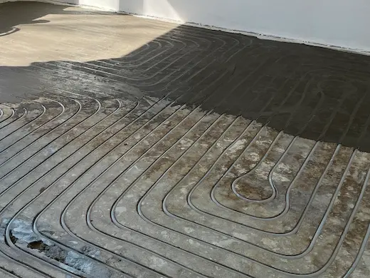 Voorbeeld van vloerverwarming